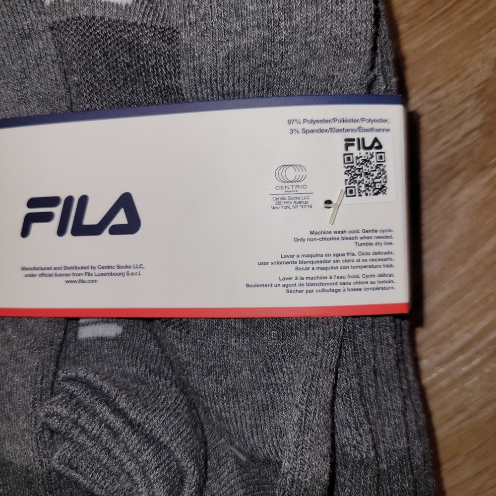 Fila Kids Socks Boys 10 Pack No Show Socks Shoe Sizes 4-10 Grey New - Picture 9 of 9